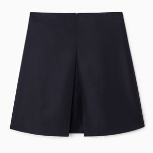 COS PLEATED WOOL-BLEND MINI SKIRT